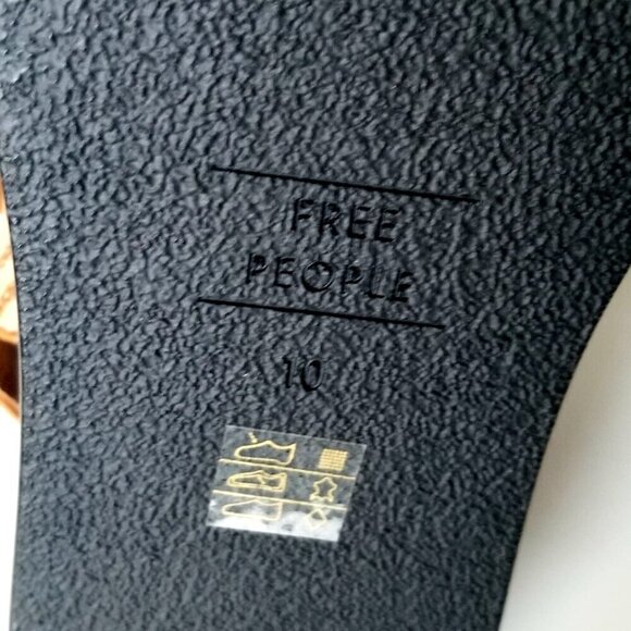 NWOT Free People Mandi Weave Chunky Y2K Sandals in Natural Brown Sz. 10 - Picture 12 of 14